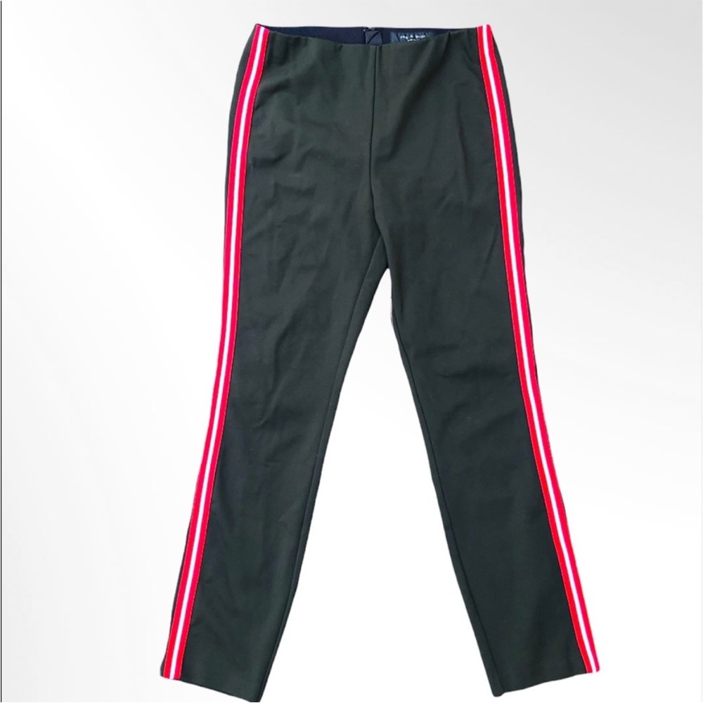 Rag & Bone Black Joggers with Red Stripes